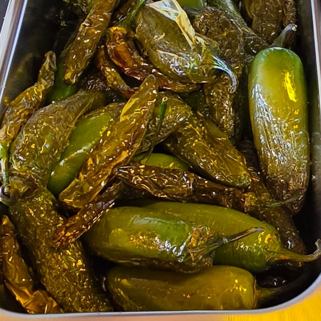 3 Chiles Toreados.