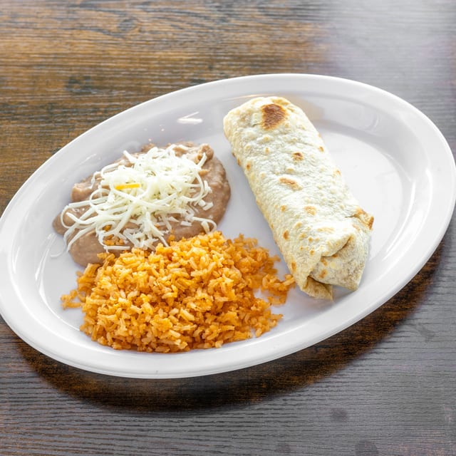 Kids Bean & Cheese Burrito Meal.