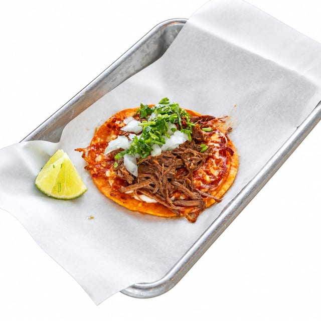 Birria Street Taco Con Queso.