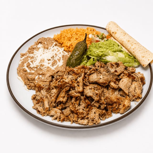 Carnitas Plate.
