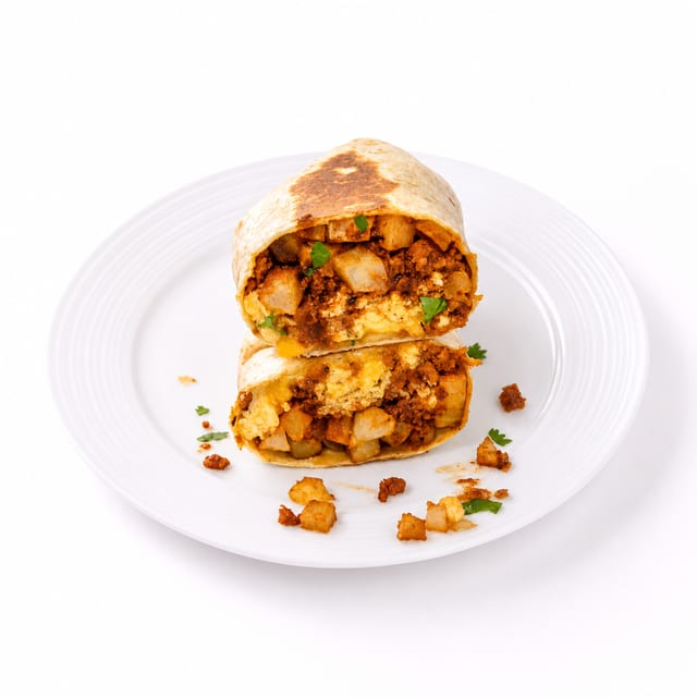 Chorizo Breakfast Burrito.
